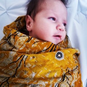 Vintage cotton kantha swaddles